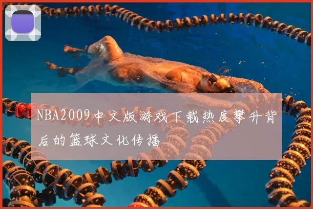 NBA2009中文版游戏下载热度攀升背后的篮球文化传播